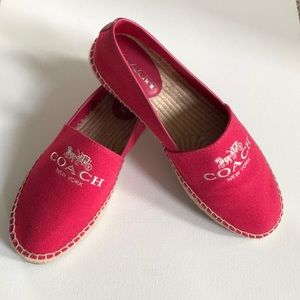 Coach Casual Flat Shoes Color Red Size 8